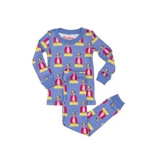 Piccolina Frida Kahlo Trailblazer Print Long Johns 2 Piece Pajama Set‎ Large